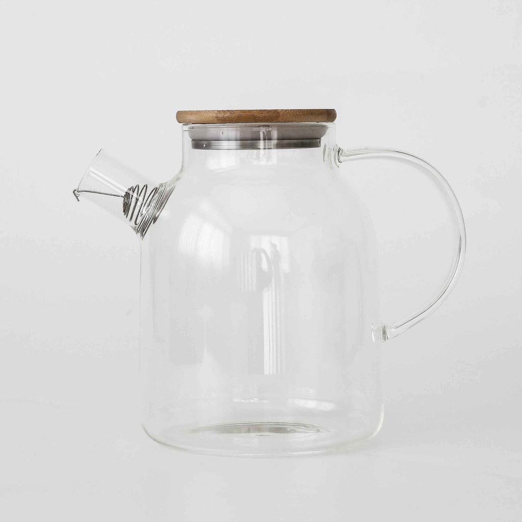 กาแก้วพร้อมที่กรอง ฝาไม้ 1800ML. (36ใบ)