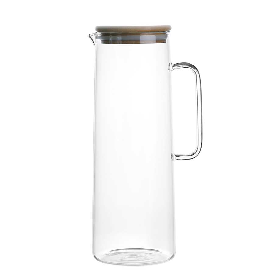 เหยือกแก้วทรงสูง ฝาไม้ 1500ml. (40ใบ)