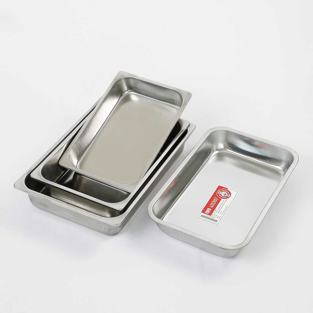 ถาดลึกพับขอบ STL 45X31X8 (หนา) (24ใบ)