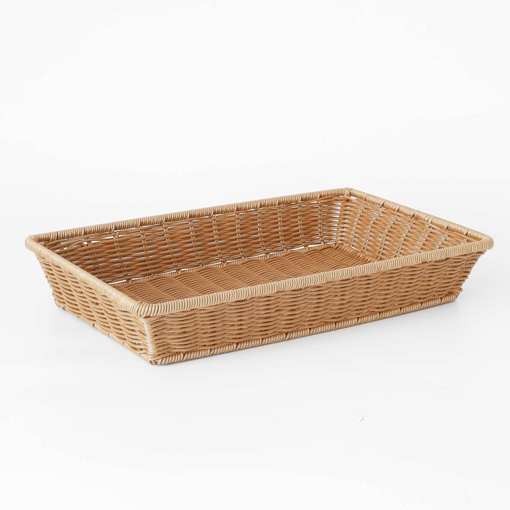 ตะกร้าสาน ทรงเหลี่ยม น้ำตาล (25ชุด)