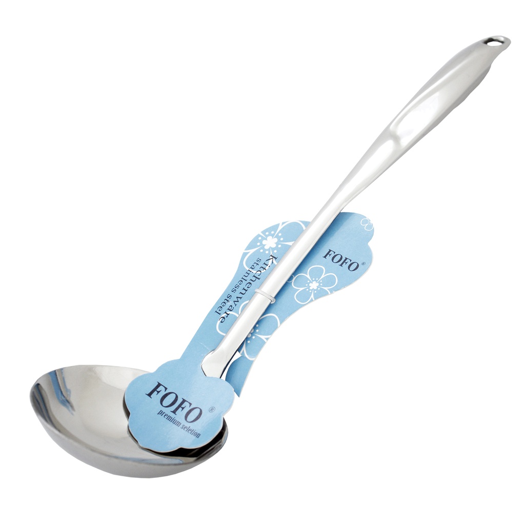 กระบวยสเตนเลส ด้ามเว้า (120อัน)