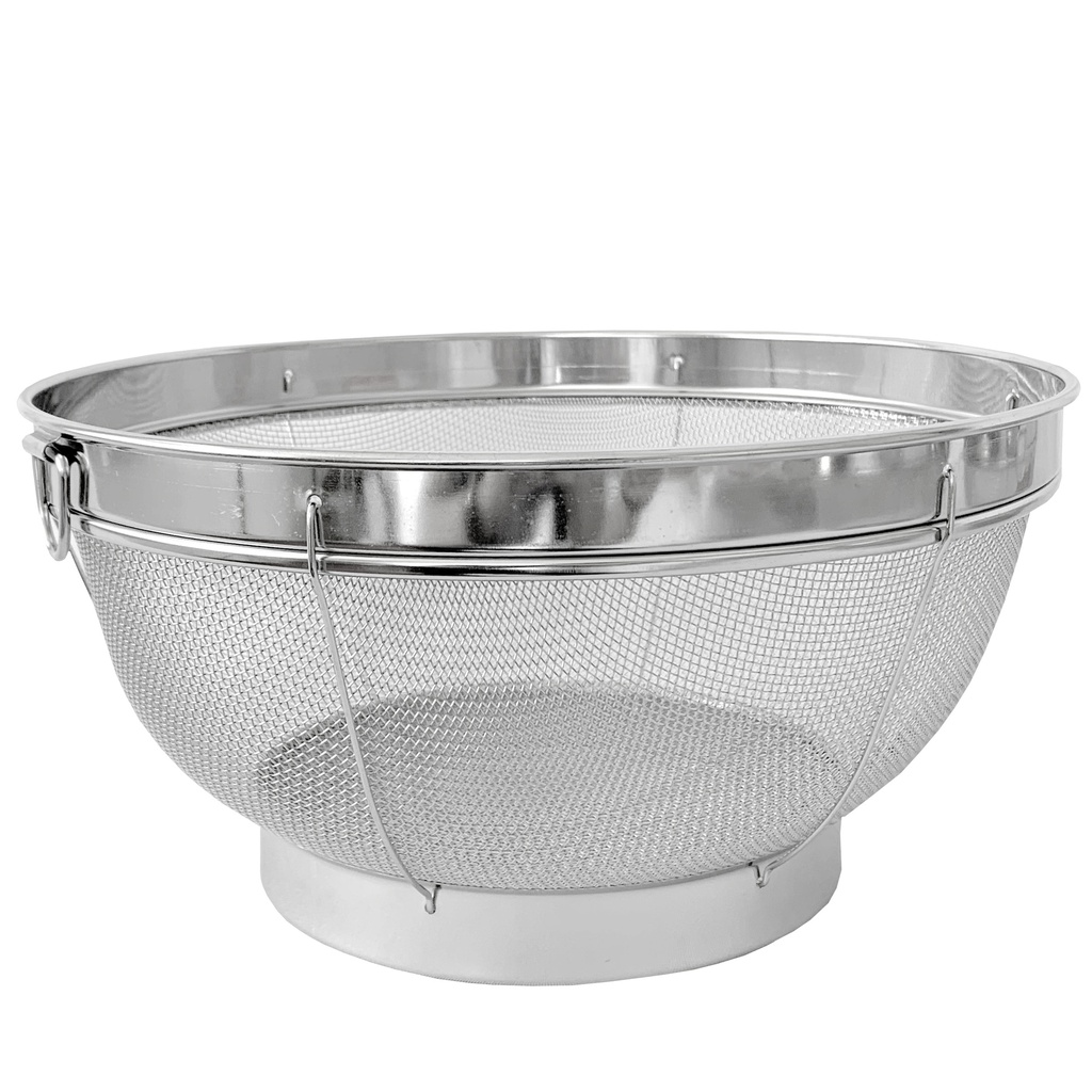 ตะกร้าล้างผักกลม(มุ้ง) มีหูเกี่ยว หนา (STL201) 25ซม. (100อัน)