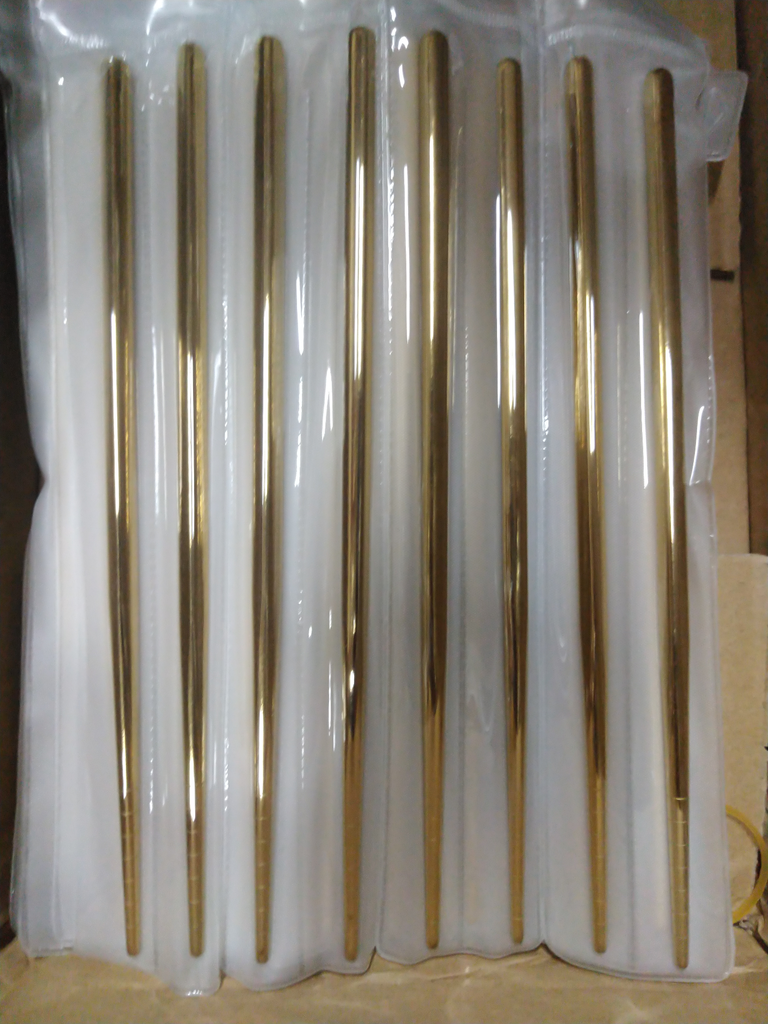 ตะเกียบ ด้ามสี 21ซม. SUS304 (ทอง)