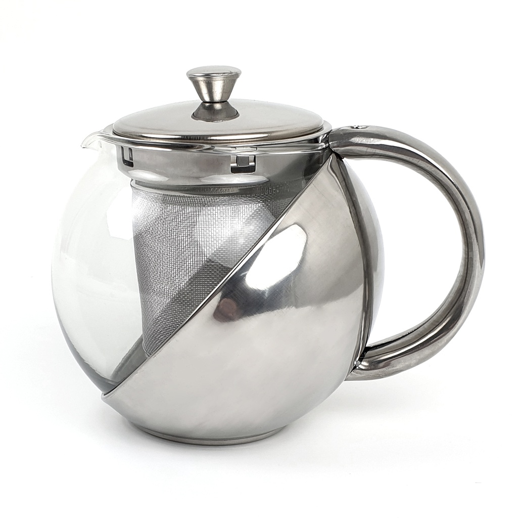 不锈钢玻璃球形壶500ML