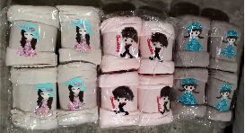 ผ้าเช็ดตัวขนนุ่ม คละลาย 70x140 ซม.（72ผืน）
