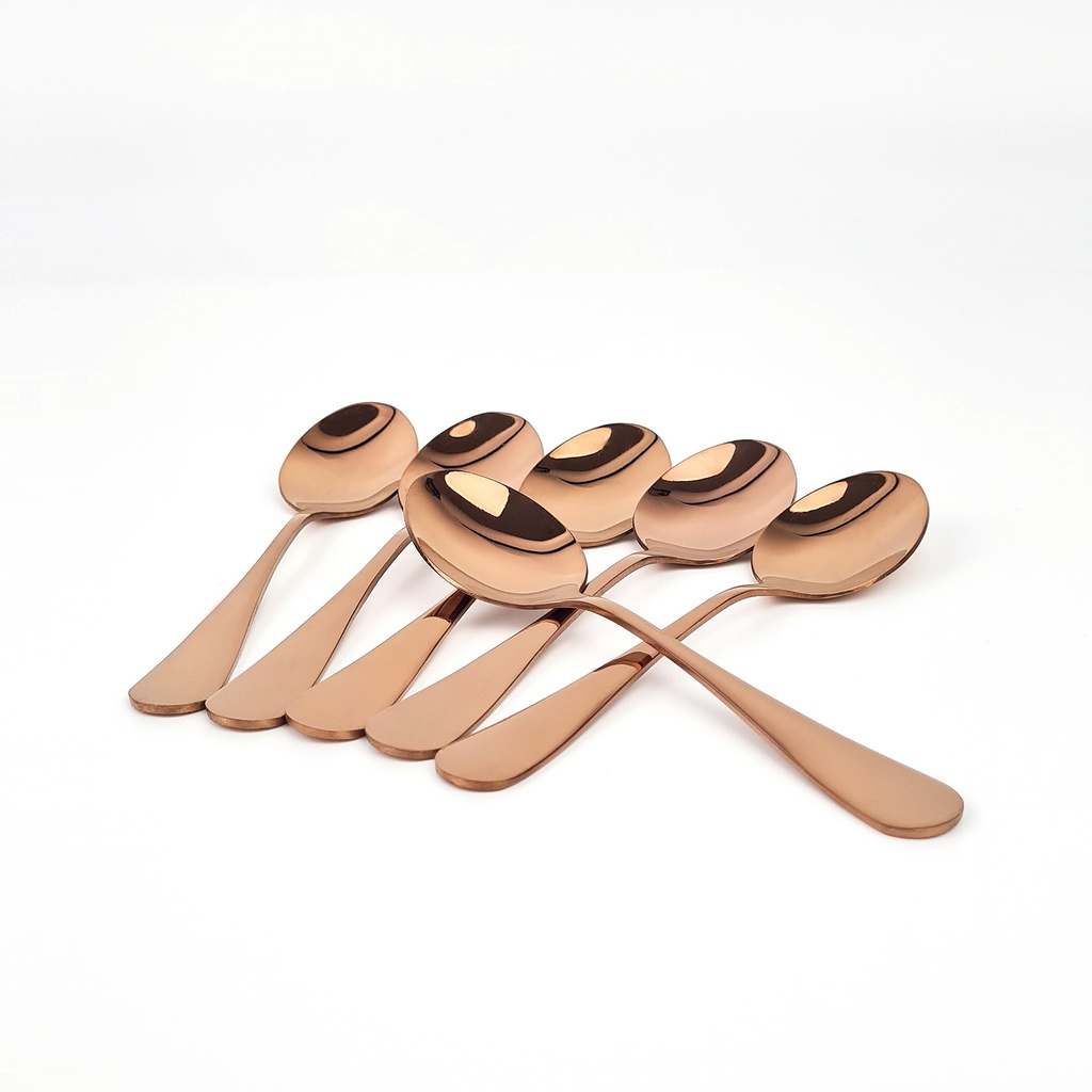 玫瑰金色1010小勺（6只装）