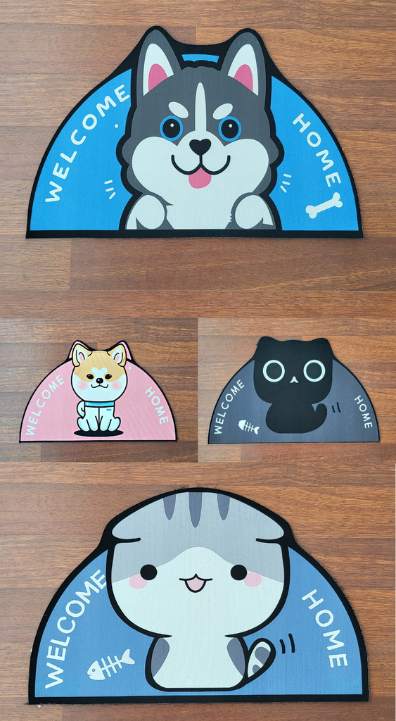 A1-2 พรมเช็ดเท้าครึ่งวงกลม คละลาย 40x60ซม.(100ผืน)