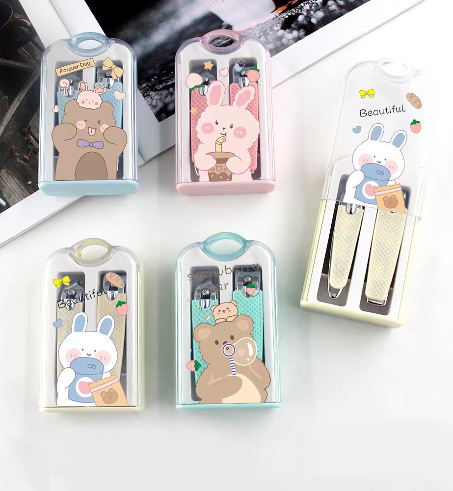 大头卡通硅胶指甲钳两件套