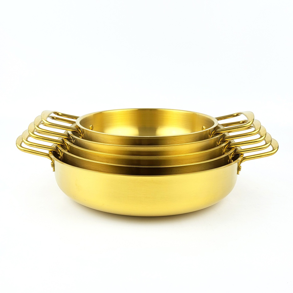 หม้อไฟเกาหลี ทรงลึก 27ซม. (สีทอง) (24ใบ)