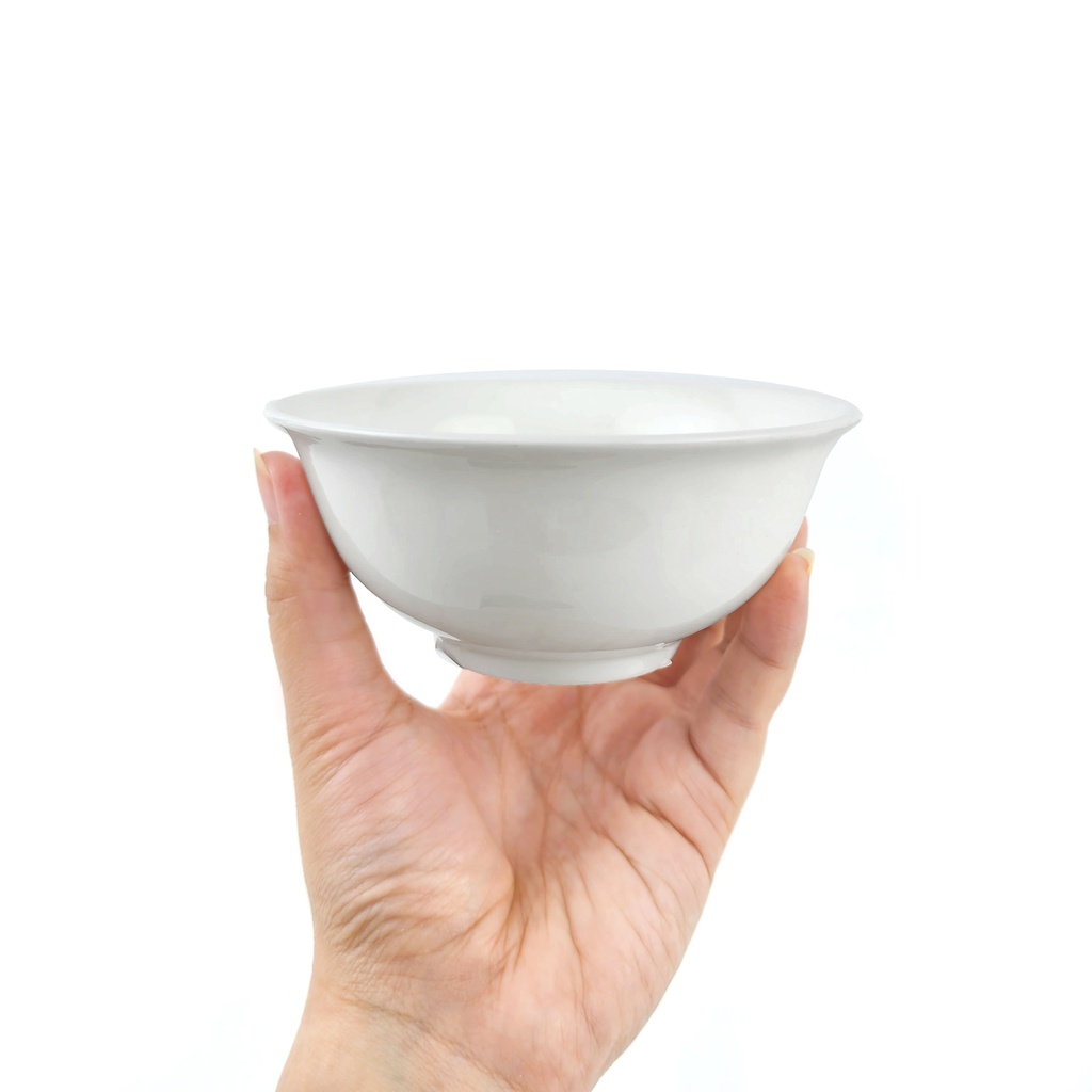 B14 ถ้วยปากบาน 4.5นิ้ว ขาวล้วน (128ใบ)