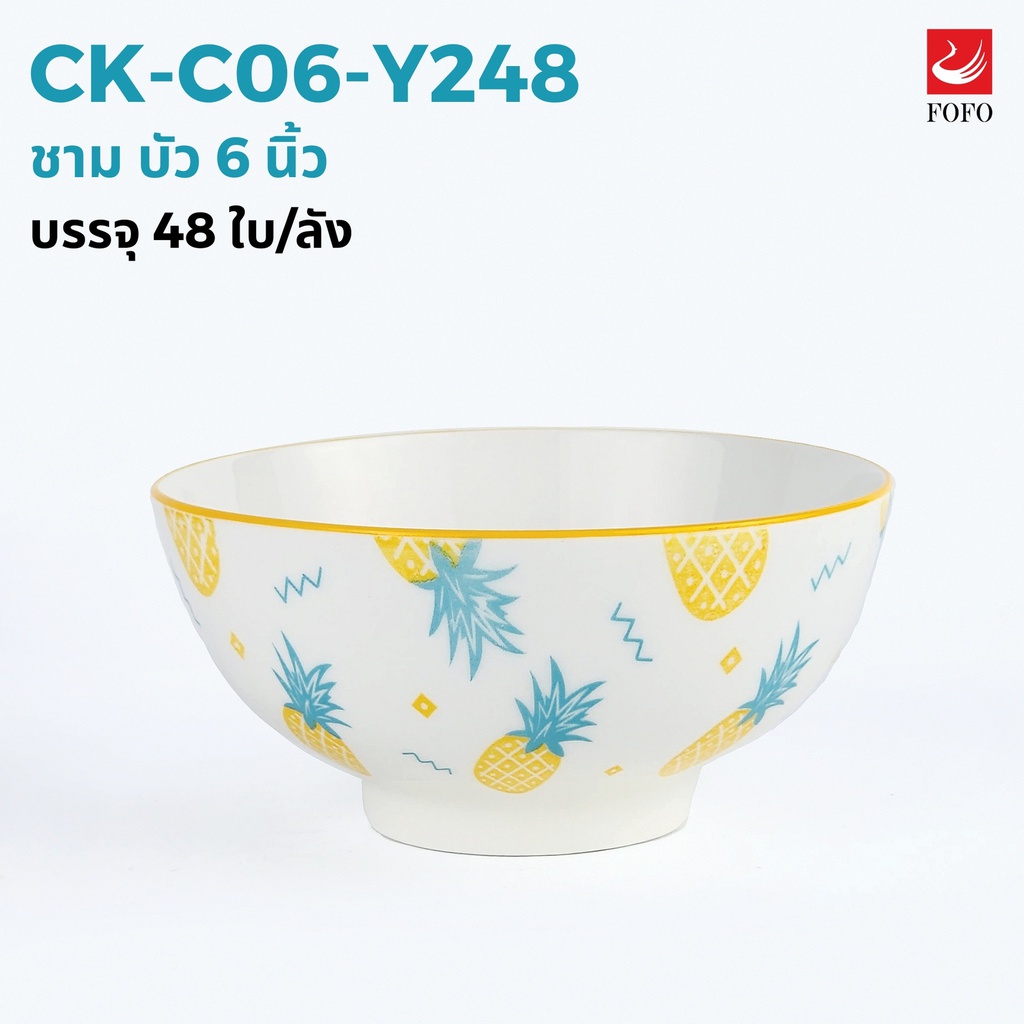 Y248 印花6寸直口碗