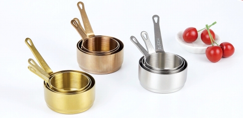 ถ้วยน้ำจิ้มเกาหลีมีด้ามจับ 5.5ซม.-สีเงิน#304(192ใบ)