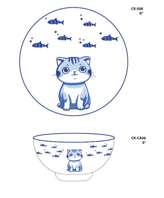 印花6寸沙拉碗 Y301-FS