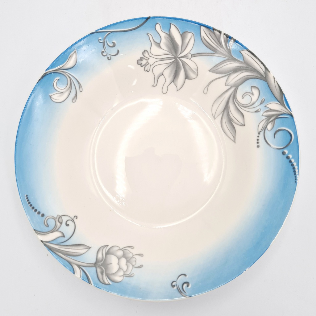 No.19 จาน ลายคราม 8นิ้ว (80ใบ)