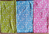 ผ้าเช็ดผม ลายหัวใจ คละสี 33x70 ซม.（20โหล)