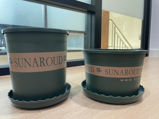 สีดำ 0.5 gallon # ถาดกระถาง ทรงสูง 