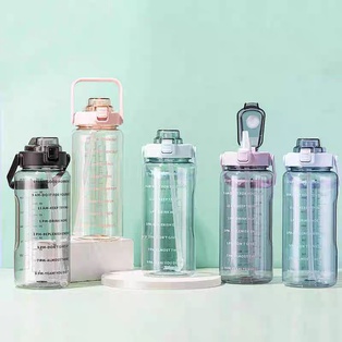 PH-2 กระบอกน้ำพลาสติกทรงสูงคละสีใส 2000 ml (48ใบ)