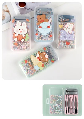 两只动物美甲7件套