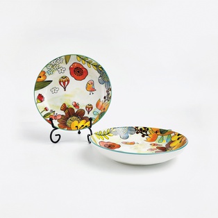D27 จาน 7นิ้ว (handmade)(64ใบ)