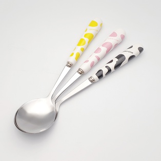 ช้อนส้อม ด้ามเซรามิก (ลายวัว) (144 คู่)